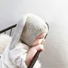 Kanin öron baby hattar mjuka varma hattar söta toddler barn stickade ullen kanin beanie caps unisex baby 0-2y nyfödda foto rekvisita