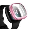 TPU -skyddsfall för Fitbit Versa 3 /Sense Watch Shell Cover Screen Protector för Versa 1 Versa 2 /Sense Waterproof Anti Shock Bumper