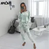 Bayan Baskı Eşofman Kadın 2 Parça Set Rahat Üst Ve Pantolon Sonbahar Loungewear Hoodies Kadın Giyim için Suits