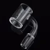 DHL 25mm OD Flat Top 45 90 Quartz Banger 10mm 14mm 18mm Male Female Quartz Nail For Glass Water Pipe Adapter Dab Rigs