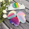 Love Heart Cell Phone Holder Universal Air Bag Air Cushion Bracket Epoxy Multicolor Cell phone Accessories3841509