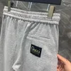 20SS Frankrike senaste våren Summer Fashion Italy Pant Colorblock broderi män kvinnor casual bomull baseball byxor guld svart7454964