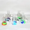 Fajki wodne wyczyść grube podwójne perc ashcatcher szklane fajki wodne łapacz popiołu Recycler heady dmuchane 14mm 18mm dab bonga