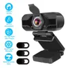 Webcam Full HD 1080P USB caméra Web PC avec Microphone intégré pour travail sur ordinateur en ligne diffusion web cam