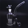 1 PCS Recycler Dab Rigs Tobacco Tubos 8 polegadas Beaker Beaks 14mm Catcher Catcher Hookah Dab Rig Bongs com queimador de óleo masculino e tigela