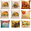 Pumpa kuddehus höstlöv kuddehölje soffa Kudde täcker fall för Halloween Thanksgiving Heminredning 120pcs T1i2392