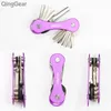 Qinggear Keybone Mulit Hand Tool Set Titanium Koolstofvezel Glasvezel Aluminium Sleutel Houder Deur Sleutel Organizer