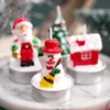 Boże Narodzenie zapachowa świeca 12 sztuk / opakowania bezdymny Santa Snowman Prezent Pończochy Design Candle Xmas Motyw Świece Nowy Rok