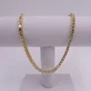 Collier en alliage micro pavé personnalisé pour hommes, 16, 18, 20, 22, 24 pouces, 1 rangée, 4MM, hip hop, chaîne de tennis, bijoux à maillons, necklace278f