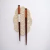 100pair / lot 22.5cm bois Chopsticks Cassia Siamea Enveloppé fil de style japonais cuisine salle à manger Vaisselle écologique