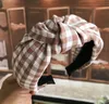 Retro Middle Knotted Headband Korean Fabric Simple Sweet Plaid WideBrimmed Headband Hairpin Press Hair Accessories1893149
