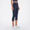 L-102 Dam Tight Sport Capri Sexig Yoga Magkontroll Legggings 4 Way Stretch Tyg Icke genomskinlig kvalitet fintess byxor