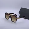 Vintage 664 Óculos de sol para homens Blackgold Blue Gradient Lentes Glass Sunglasses Shades com Box4050813
