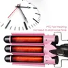 Profesional de cerámica Triple 3 Barril Hair Wave Waver Herramientas de peinado Digital Salon Curling Iron Curler Wand Hair Styler