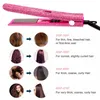 Crystal Rhinestone Hair Retlener Titanium Plate Flat Iron z wyświetlaczem LCD Digital Display Woman Styl Hair Stylowanie 9329709