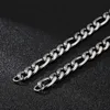 birthday gifts 9mm wide 24''+ 9'' stainless steel NK Chain Necklace bracelet set Mens Hip-Hop Jewelry set Punk Figaro chain