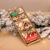 Christmas Wooden Pendants Xmas Tree Ornament Santa Snowman Deer Pattern DIY Handmade Crafts Home Decor JK2009KD