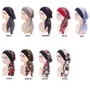 Nowe Kobiety Elegancki Król Kwiat Elastyczna Mesh Turban Chemo Cap Beanie Head Wrap Head Muzułmanin Szalik Dla Hair Loss Hat