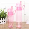 BPA Free Mist Spary Plastic Water Bottle Outdoor Cycling Running Portable Sport Bottle Leakproof Bottles