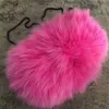 Pink- Real Fox Fur Bag Ladies Bag Hand Warmer Chain Shoulder Handbag Tote Purse Bag274I