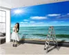 3D Paesaggio carta da parati 3D carta da parati moderna Sunny and Beautiful Seascape Seascape Home Decor Soggiorno Camera da letto Wallcovering Wallcovering Wallpaper HD