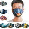 Parti Masquerad maskeler Cadılar Bayramı Yüz Maskesi Pamuk 3D Baskı Kafatası Korku Maskesi Yeniden Yıkanabilir Anti Toz Ağız Maskeleri