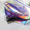 Fashion Women Laser Cosmetic Sac Small Holographic Cosmetic Makeup Pouchage Dames Laser Zipper Purse Bag Tooletry Casetry2432077