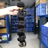 Fabrikpreis Jungfrau-Menschenhaarverlängerung Indische natürliche Welle mit hochwertigem Haar 3 Bündel mit Verschluss