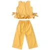 Summer Girls Suit Zestaw odzieży dla dzieci Baby Girl Tlee Bops Spodnie 2 szt. Ubrania Ostra Dziecko Tracksuit 6 8 9 10 12 lat16593999