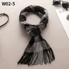 Foreign trade imitation cashmere scarf thickened custom autumn and winter knitted plaid warm shawl wholesale multi-color optional