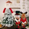Taoup Hold Hands Santa Claus Dolls Christmas Table Decor Joyeux Noël Ornements de vide de vide Bouteille de couverture Sacs