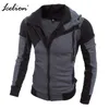 Erkek Hoodies Tişörtü Icelion 2021 Sonbahar Erkekler Patchwork Fermuar Hırka Slim Fit Spor Moda Rahat Eşofman Bırak