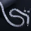 CWWZIRCONS Blśniąca księżniczka Cut Cubic Zirkonia Choker Naszyjnik Bransoletka dla kobiet biżuteria na przyjęcie weselne T3142062772