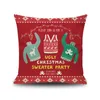 2021 12 Style Cartoon Christmas Linen Pillow Case Home Bar Party Back Cushion Cover Cases Happy New Year XMS Throw Pillowcase M528E