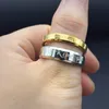 Moda 12 pares / lote misturar casal anéis para mulheres homens vintage ouro prata cor aço inoxidável carta gótica carta de casamento anéis conjunto de jóias