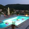 Lumières solaires à led piscine lumières de paysage lumières de flotteur d'eau colorées lampe de piscine à LED à changement de couleur
