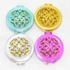 Vintage Hand Mirrors Pocket Mirror Mini Compact Mirrors Girl Double-Side Folded Hollow Out Makeup Mirror Radom Colors HHB1713