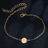 Bracelet plaqué or avec pendentif lettre A-Z, bijoux de cheville pour Couple, cadeaux de fête, accessoires de noël, nouvelle collection