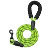 Pet Dog Leashes Nylon Reflectled Spring Dog Traction Pas Buffer Bufor Bufer Wybuch Dowód Traction Smycz Duży Średni Mały Spacer Liny Lsk1330