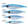 Hengjia 40PCS / Lot 60g 40g 30g 20g Metal Jig Ocean Fiske Lures Bly Baits Metal Baits Metallica Sea Fiske Leurre Saltwater Fiskehandtag