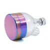 Kształt butelki Młyn Papierosowy Rainbow 63mm Okrągły Szlifierki ziołowe Metalowa Przezroczysta Szlifierka Wysokiej Jakości 16 MT G2