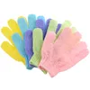 New Exfoliating Bath Glove Five Fingers Bath Bathroom Accessories Nylon Bath Gloves Bathing Supplies DHL WX94356592896