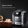 Kommersiell hushållsautomatisk kaffebryggare dubbelkedja italiensk fancy touch-knapp Tea maskin automatisk kaffebryggare