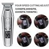 Kemei Professional Checkper Checkper Beard Trimmer мужская Триммер для волос ЖК-дисплей цифровой дисплей 0 мм Беспроводная стрижка Электрический бритвой 5