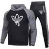 Neuer Designer-Trainingsanzug, modische Herren-Sportbekleidung, Farbe, großer Hoodie, Damen-Sport-Hoodie + Jogginghose, lässiges Langarm-Pullover-Oberteil