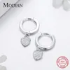 Modian New Luxury Solid 925 Sterling Silver Hearts Stars Boucles d'oreilles Fashion Silver Jewerly Fomen Women Wedding Earge Gift2948636