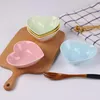 Ceramic hot pot seasoning dish ceramic heart-shaped dish kitchen multi-purpose dish Home Dinnerware Supplies Wholesale HHA1325