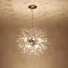 Dandelion Chandelier Crystal Beads Pendant Lamps Lighting LED Hanging Round Modern 8 9 12 16 lights for Dining Living Room