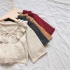 Giacca per bambini lavorata a maglia maglione con volant cardigan per bambina autunno per ragazze cappotto per bambini in lana 0-5 anni