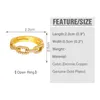 Cluster Rings FLOLA Gold Filled Crystal Open With Stone Adjustable Zircon For Women CZ Paved Engagement Statement Jewelry Rigj401